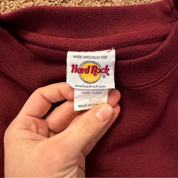Vintage 90's HARD ROCK CAFE Hollywood Embroidered Sweatshirt - Picture 2 of 4